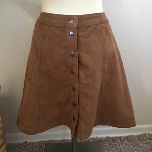 Abercrombie Brown Suede Skirt